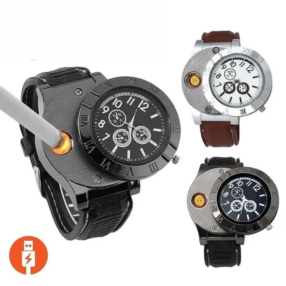 ⌚🔥 Reloj Encendedor Electrónico Recargable USB – Estilo y Funcionalidad en Tu Muñeca