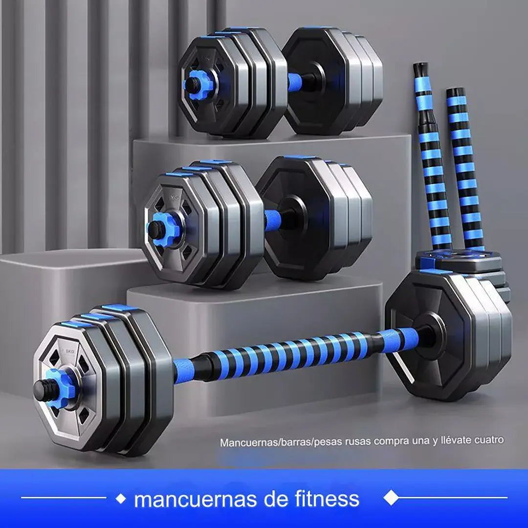 🏋️♂️ Set de Pesas Ajustables 20 KG 6 en 1 – ¡Tu Gimnasio en Casa!