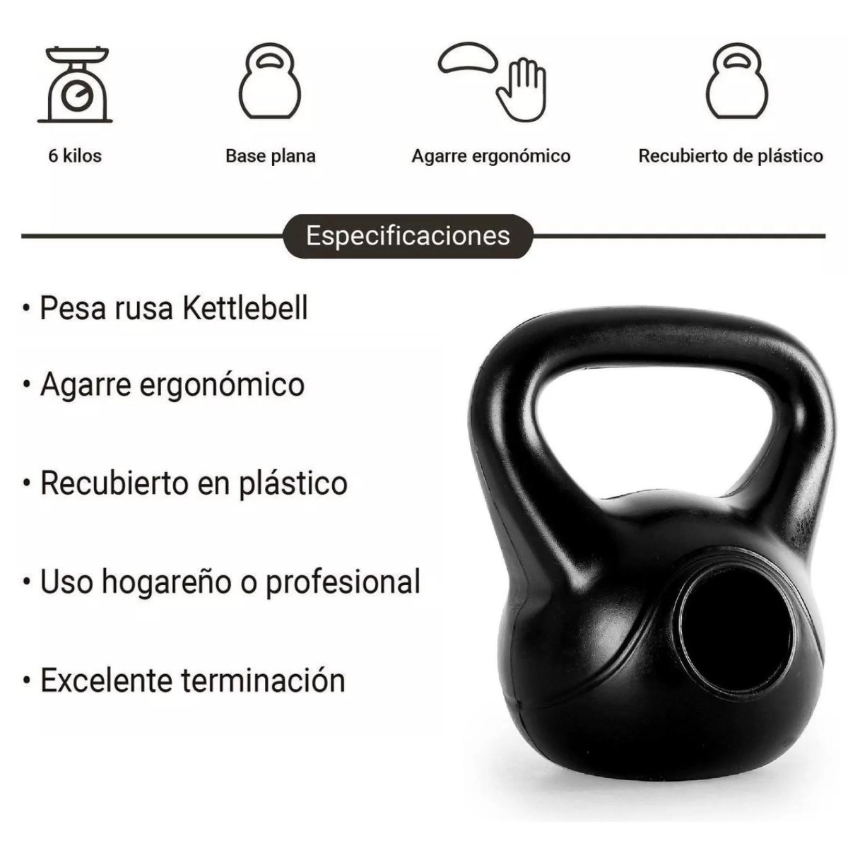 🏋️♀️ ¡Eleva tu Entrenamiento con la Pesa Rusa de 8 KG Fitness Crossfit!