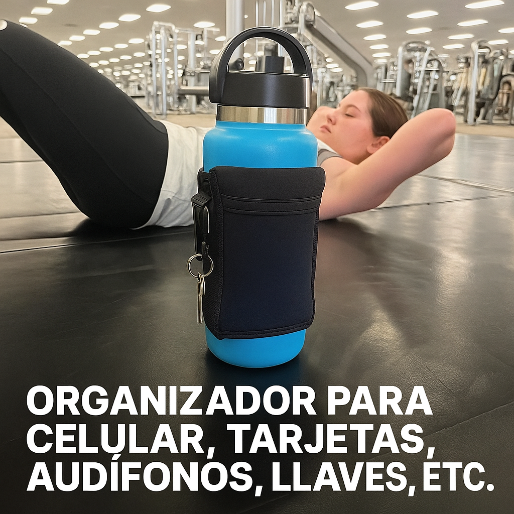 🧲 Botella Magnética GYM con Organizador – ¡Siempre al Alcance, Siempre Lista!