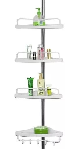 🚿 Organizador Esquinero de Baño Multiuso – 4 Niveles de Orden y Estilo