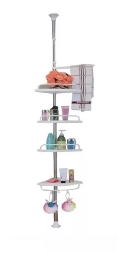 🚿 Organizador Esquinero de Baño Multiuso – 4 Niveles de Orden y Estilo