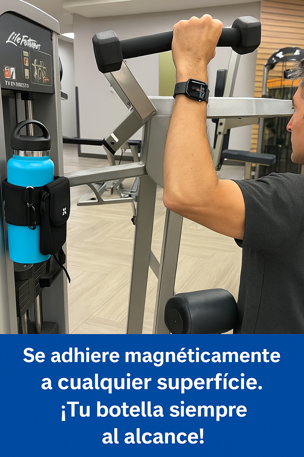 🧲 Botella Magnética GYM con Organizador – ¡Siempre al Alcance, Siempre Lista!
