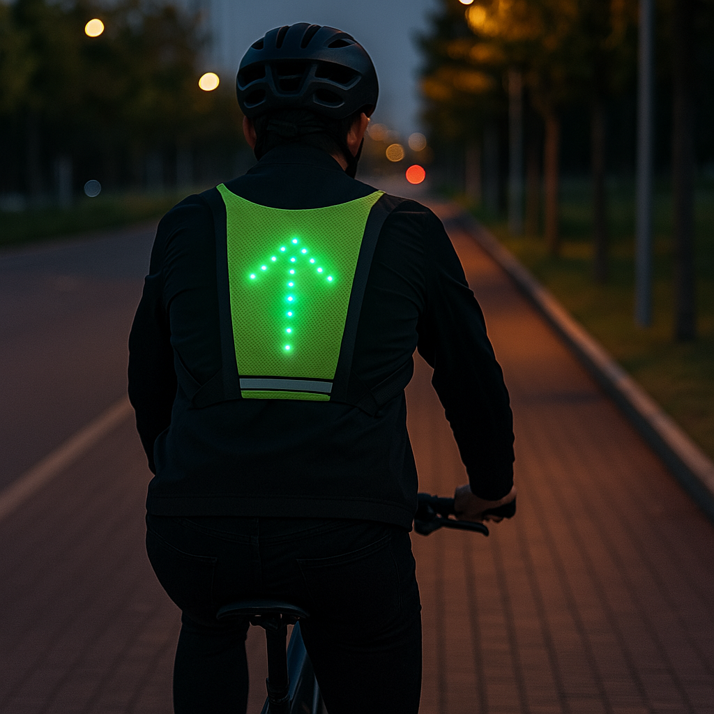 🚴♂️ Chaleco Reflectante LED Inteligente – Señalización Inalámbrica
