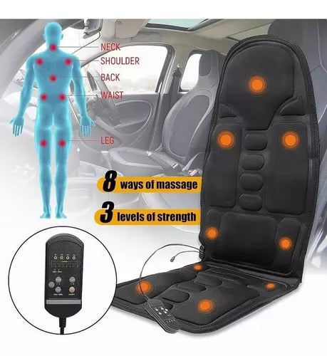 💺 Masajeador Cubre Asiento 3 en 1 – Auto | Oficina | Casa