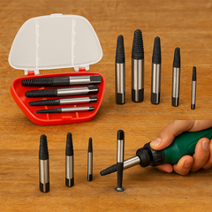 🔧 Kit Extractor de Pernos Dañados 5 Piezas – Extrae tornillos rotos fácil y rápido