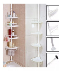 🚿 Organizador Esquinero de Baño Multiuso – 4 Niveles de Orden y Estilo