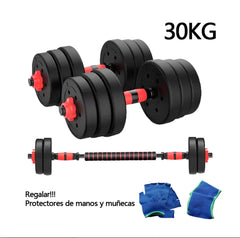 🏋️‍♂️ Set de Pesas Ajustables 30 KG – ¡Entrena Todo Tu Cuerpo en Casa!