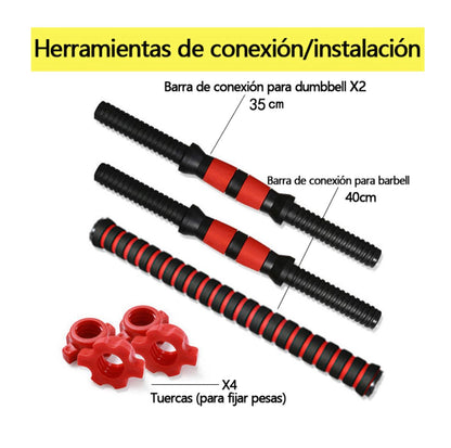 🏋️‍♂️ Set de Pesas Ajustables 10 KG – Compacto, Económico y Súper Versátil