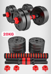 🏋️‍♂️ Set de Pesas Ajustables 20 KG 6 en 1 – ¡Entrena en Casa como un PRO!