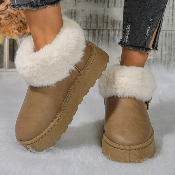 ❄️ Botas de Nieve Cortas con Felpa para Mujer – Invierno con Estilo 👢