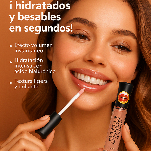 💋 Gloss Voluminizador de Labios – Efecto Durazno & Colágeno