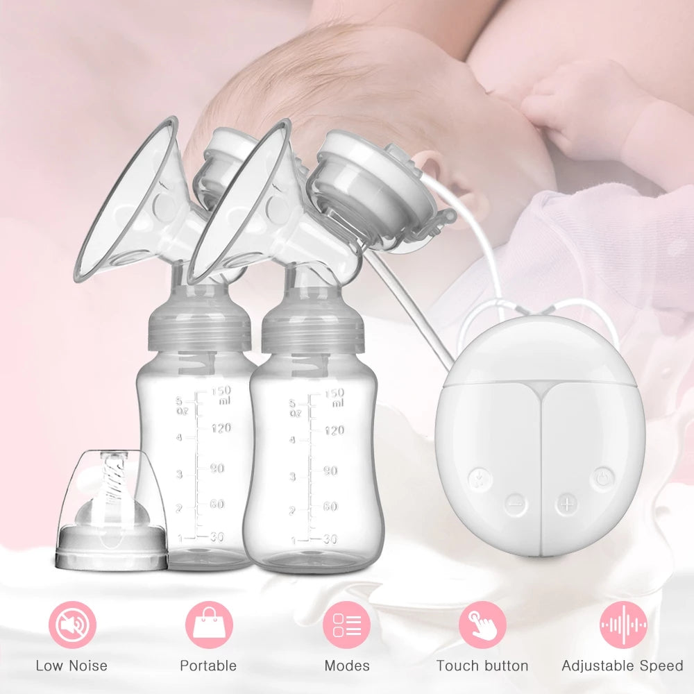 🍼 Extractor de Leche Materna Eléctrico Doble Bomba USB – Comodidad y Eficiencia Donde Estés