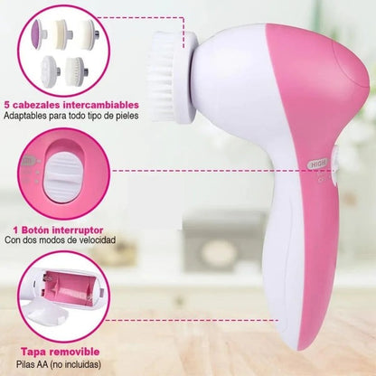 💆‍♀️ Limpiador Facial 5 en 1 – ¡Tu piel, más limpia y radiante que nunca!