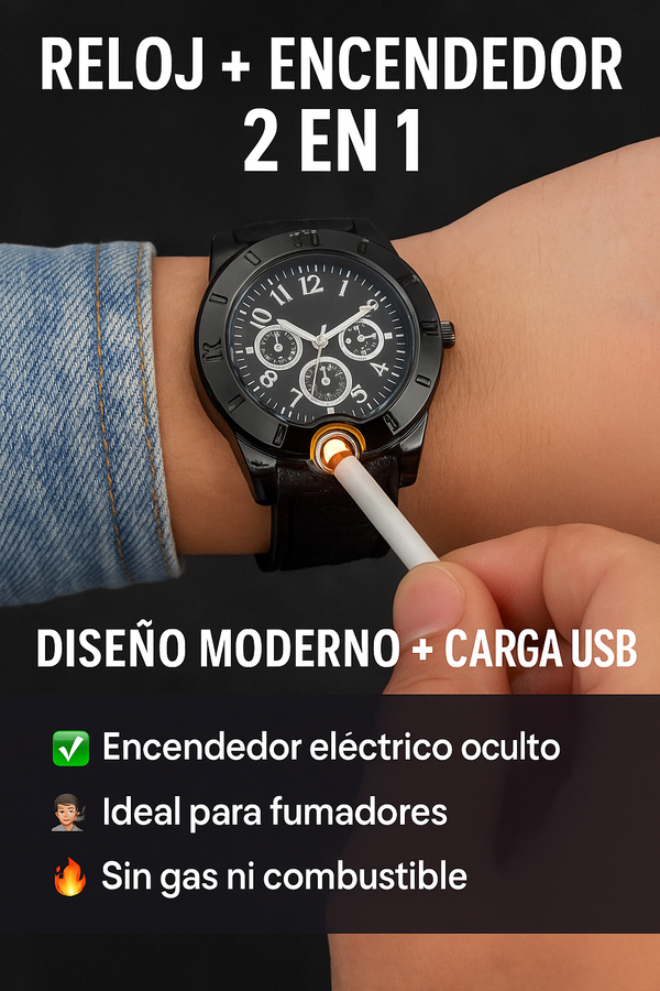 ⌚🔥 Reloj Encendedor Electrónico Recargable USB – Estilo y Funcionalidad en Tu Muñeca