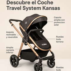 🚼✨ ¡Salidas cómodas y con estilo! Descubre el Coche Travel System Kansas