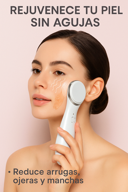 💆‍♀️ Masajeador Facial Antienvejecimiento con Ultrasonido – Rejuvenece Tu Piel en Casa
