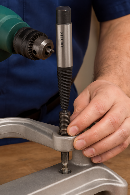 🔧 Kit Extractor de Pernos Dañados 5 Piezas – Extrae tornillos rotos fácil y rápido