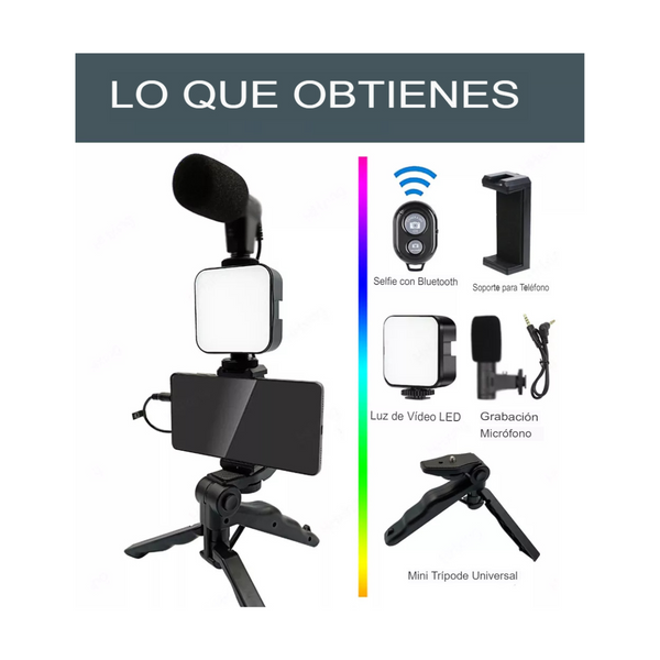 🎥 Kit de Trípode Todo en Uno para Creadores de Contenido – ¡Graba como un profesional! 🎬📱